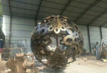 球體雕塑供應(yīng)，花園小品，不銹鋼球體雕塑展品