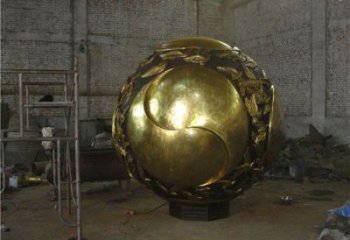 燈光球雕塑擺件定制，市標(biāo)雕塑，不銹鋼燈光球雕塑廠