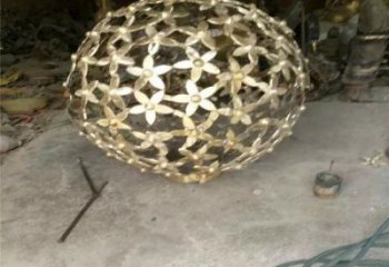 燈光球雕塑供需，室外軟裝，不銹鋼燈光球雕塑制作