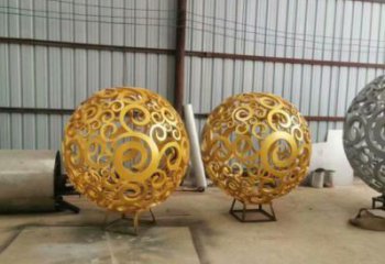 燈光球雕塑制作，美陳雕塑，不銹鋼燈光球雕塑優(yōu)選