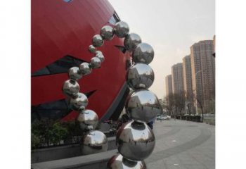 分子球雕塑訂做，彩鋼制作，不銹鋼分子球雕塑訂做廠家