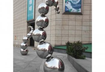 分子球雕塑供需，小區(qū)雕塑，不銹鋼分子球雕塑制造