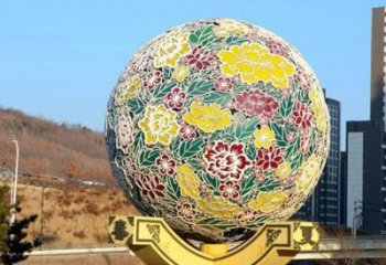 花球雕塑生產(chǎn)商，小區(qū)雕塑，筑不銹鋼花球雕塑優(yōu)價