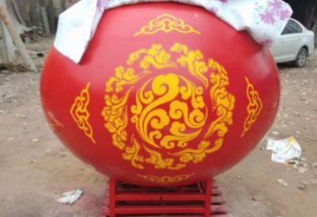 花紋球雕塑生產(chǎn)商，鍛造工藝，不銹鋼花紋球雕塑生產(chǎn)