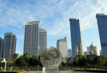 球形雕塑承接，景區(qū)案例，景觀鏤空球形雕塑定制廠家