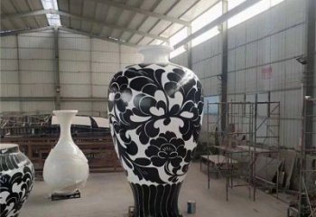 花瓶雕塑提供，美陳雕塑，玻璃鋼花瓶雕塑承接