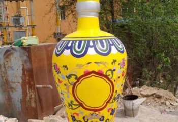 花瓶雕塑展品，彩鋼制作，玻璃鋼花瓶雕塑精品