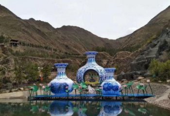 花瓶雕塑通用，街道標識，玻璃鋼花瓶雕塑承接