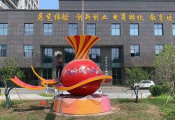 花瓶雕塑精品，景觀構件，景觀玻璃鋼花瓶雕塑供求