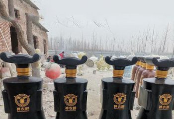 酒瓶雕塑供求，美陳雕塑，玻璃鋼酒瓶雕塑優(yōu)選