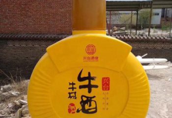 洋酒瓶雕塑生產(chǎn)商，街頭藝術(shù)，藝術(shù)玻璃鋼洋酒瓶雕塑精選