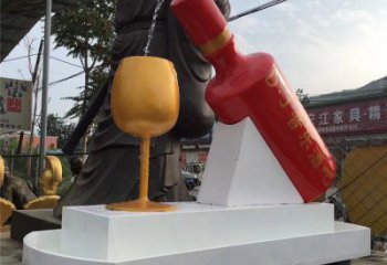 酒瓶雕塑批發(fā)，廣場系列，流水酒瓶雕塑供需