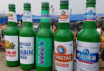啤酒瓶雕塑供給，戶外雕塑，玻璃鋼啤酒瓶雕塑選用