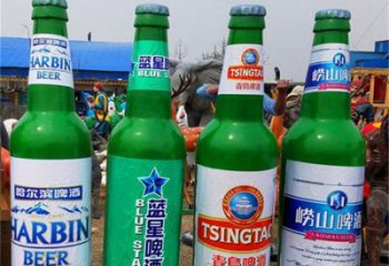 啤酒瓶雕塑制作選用，景區(qū)案例，仿古彩繪工藝制造商
