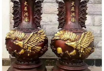 花瓶雕塑精選，歐式風(fēng)格，藝術(shù)銅花瓶雕塑指用