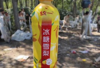 飲料瓶雕塑供應(yīng)，圓雕體系，玻璃鋼飲料瓶雕塑制作展品