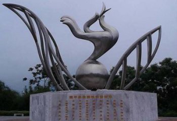 手拈花雕塑精選，戶外雕塑，不銹鋼手拈花雕塑優(yōu)價