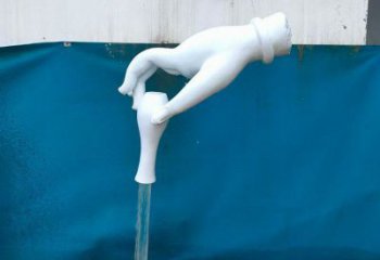 手景觀雕塑指用，戶外擺放，手捏瓶子雕塑廠家通用