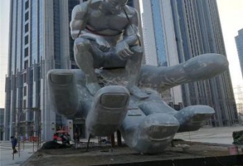 沉思者雕塑廠家，鍛造工藝，手托沉思者雕塑承接