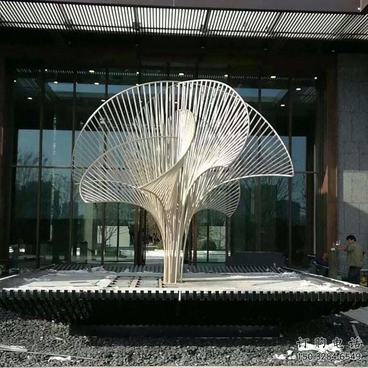 遮陽(yáng)樹雕塑供求，植物題材雕塑，不銹鋼遮陽(yáng)樹雕塑制造商
