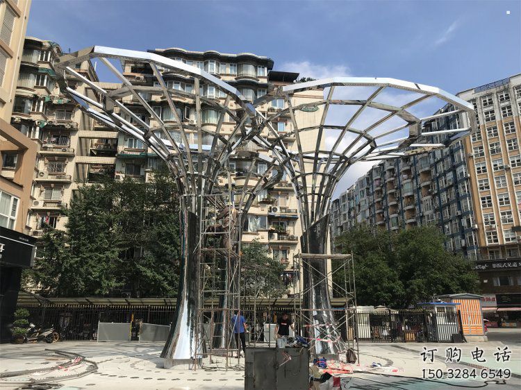 遮陽樹雕塑通用，陸地擺件，各類鏤空遮陽樹雕塑點擊