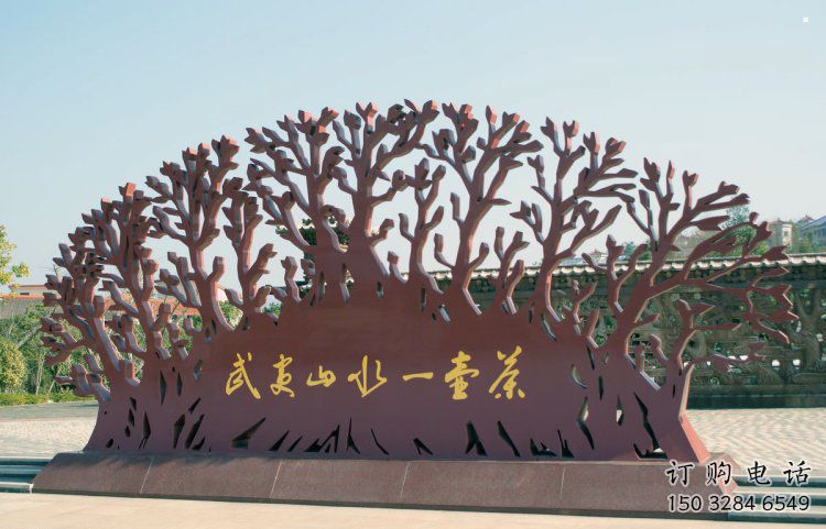 鏤空樹雕塑訂做，城市雕塑，鏤空剪紙樹雕塑精品