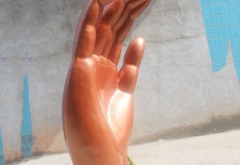 手指雕塑專供，小區(qū)擺件，不銹鋼手指雕塑訂做廠家