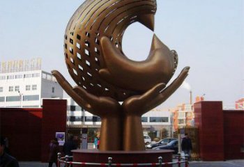 雙手雕塑系列精選，小區(qū)雕塑，不銹鋼雙手雕塑定做廠家