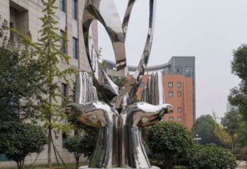 雙手雕塑指用，小區(qū)雕塑，廣場不銹鋼雙手雕塑制作