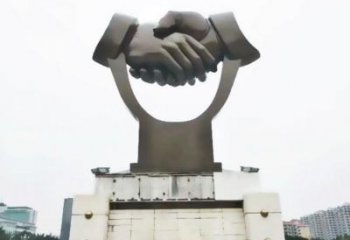握手雕塑定價，室外雕塑，不銹鋼握手雕塑廠家精品