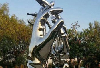 握手雕塑訂做，景觀雕塑，不銹鋼握手雕塑廠家提供