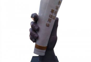 大型手卷雕塑公司，花園小品，玻璃鋼手卷雕塑提供
