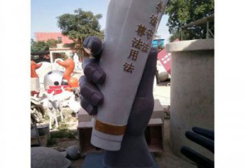 手卷雕塑通用，陸地?cái)[件，各類(lèi)玻璃鋼手卷雕塑點(diǎn)擊