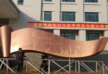 幼兒園書(shū)卷雕塑，鐵藝文化雕塑，鑄造制作