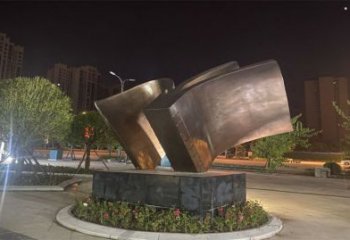 銅書籍雕塑精選，彩鋼制作，銅書籍雕塑工廠供給
