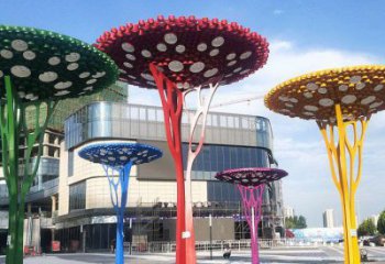 遮陽樹雕塑常用，公園小品，不銹鋼遮陽樹雕塑生產(chǎn)商
