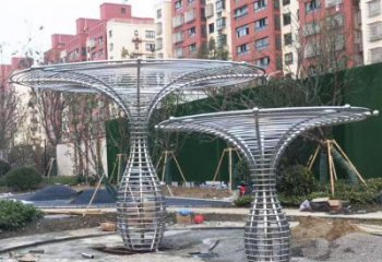 遮陽(yáng)樹雕塑供應(yīng)，城區(qū)小品，鏤空遮陽(yáng)樹雕塑制造商
