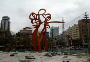 鏤空樹雕塑，彩鋼制作，烤漆鏤空樹雕塑生產(chǎn)廠家