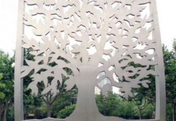 鏤空樹雕塑定價(jià)，街頭雕塑，烤漆鏤空剪紙樹雕塑廠家