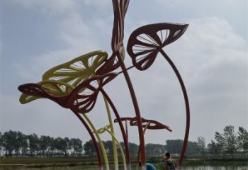芭蕉葉雕塑常用，景觀概念，不銹鋼芭蕉葉雕塑生產(chǎn)