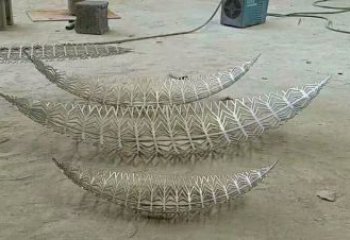 鏤空樹(shù)葉雕塑生產(chǎn)，戶外擺放，鏡面鏤空樹(shù)葉雕塑精選