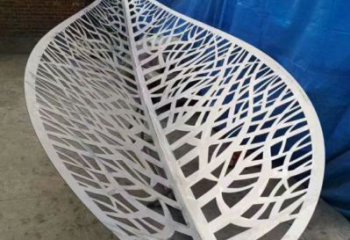 樹(shù)葉雕塑定做，標(biāo)識(shí)雕塑，鏤空樹(shù)葉雕塑選定