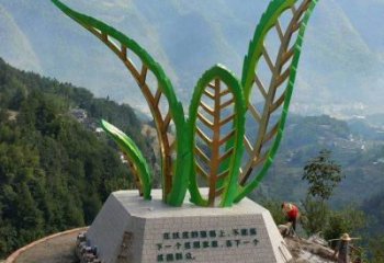 金屬樹葉雕塑制作，鍛造工藝，烤漆樹葉雕塑廠家選用