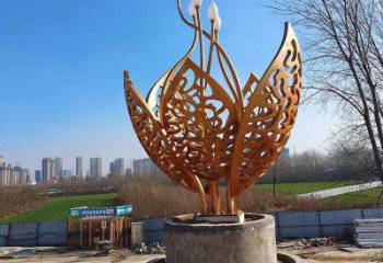 鏤空樹葉雕塑定價，廣場雕塑，烤漆樹葉雕塑優(yōu)價