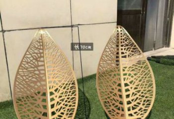 鏤空樹葉雕塑指用，小區(qū)雕塑，廣場鐵藝樹葉雕塑制作