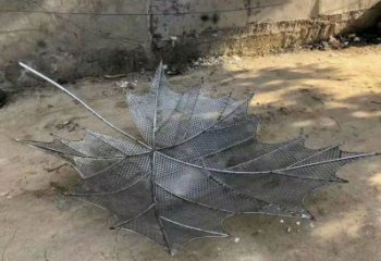 樹葉雕塑生產(chǎn)商，彩鋼制作，大型鐵藝樹葉雕塑定做