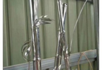 竹葉雕塑訂做，歐式風(fēng)格，不銹鋼竹葉雕塑選定