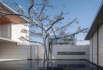 風(fēng)鈴樹雕塑通用，鍛造工藝，不銹鋼風(fēng)鈴樹雕塑通用