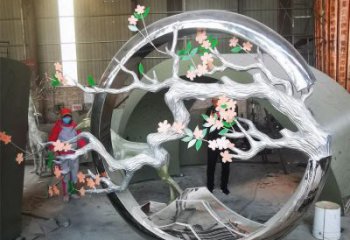 梅花樹雕塑通用，創(chuàng)意雕塑，不銹鋼梅花樹雕塑生產(chǎn)