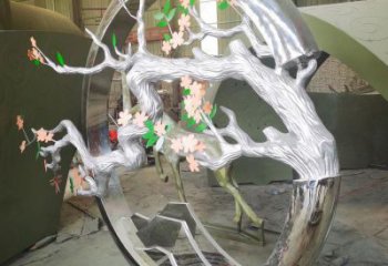 梅花樹雕塑選定，美陳雕塑，不銹鋼梅花樹雕塑工廠